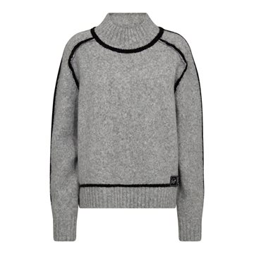Haute L \' Amitié - Toby Hem Line Knit - Light Grey Melange